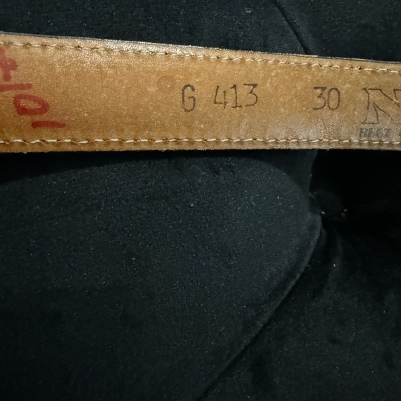 VTG Nocona Scrollwork Black Leather Belt Silver Gold Made in USA Texas Cowgirl - Picture 4 of 11